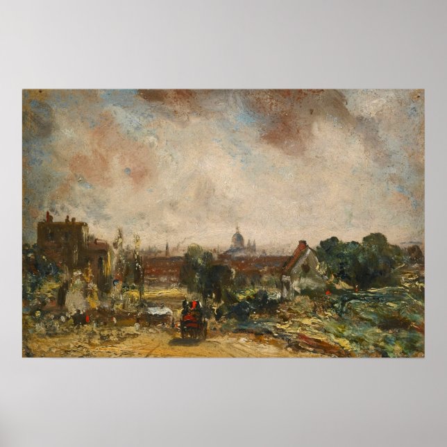 Póster Constable - Londres desde la cabaña de Richard Ste (Frente)