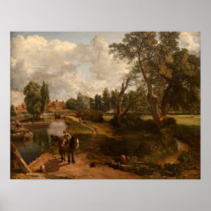Póster Constable - Molino de Flatford 1816