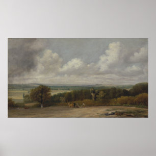 Póster Constable - Ploughing Scene In Suffolk