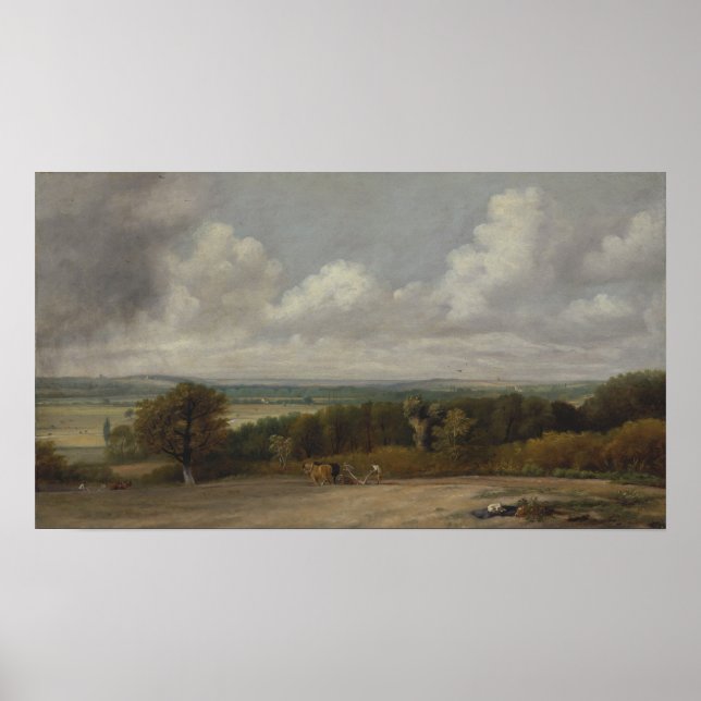Póster Constable - Ploughing Scene In Suffolk (Frente)