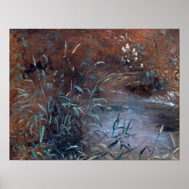 Póster Constable - Rápidos junto a una piscina (Frente)