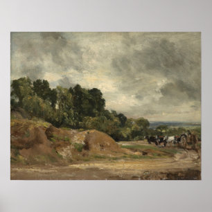 Póster Constable: Sandbanks y un carro y caballos en Ham