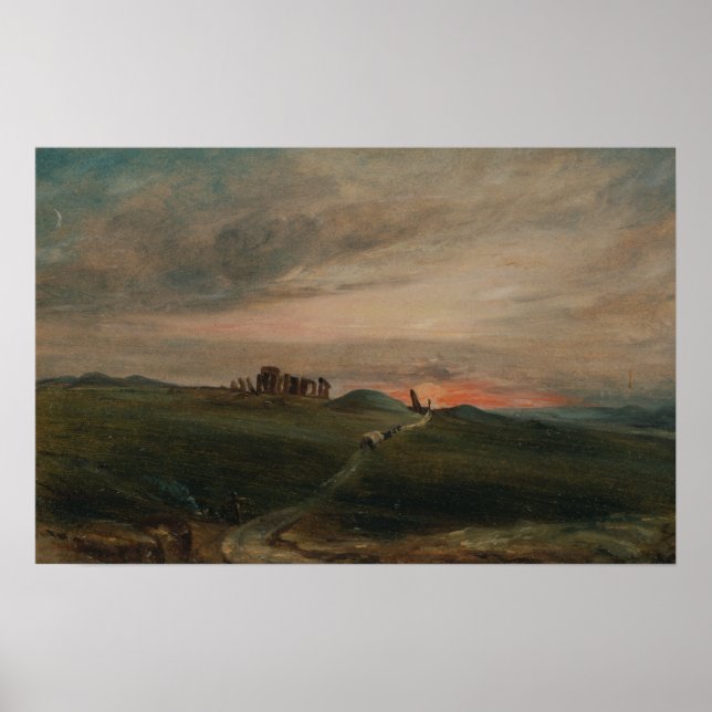 Póster Constable - Stonehenge al atardecer (Frente)