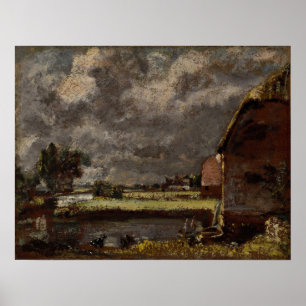 Póster Constable - Una vista en las orillas del río Stour