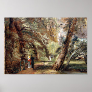 Póster Constable - Vista de la Catedral de Salisbury