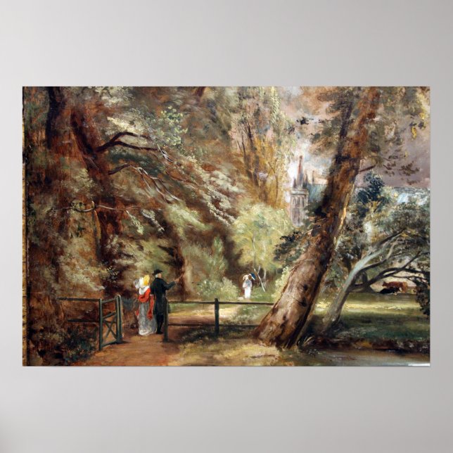 Póster Constable - Vista de la Catedral de Salisbury (Frente)