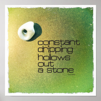 Póster Constant Dripping Hollows Out A Stone