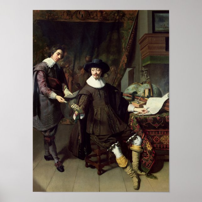 Póster Constantijn Huygens  and his clerk, 1627 (Frente)
