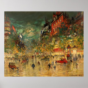 Póster Constantino Korovin: París en la noche