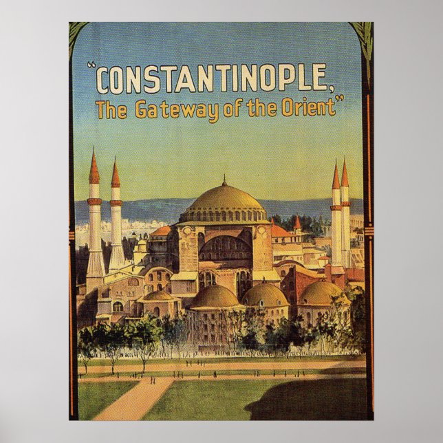 Póster Constantinopla, Santa Sofía, Estambul, Turquía (Frente)