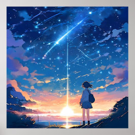 Póster constelación con estrellas de tiro