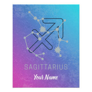 Póster Constelación de Estrella Sagittarius Zodiac Horosc