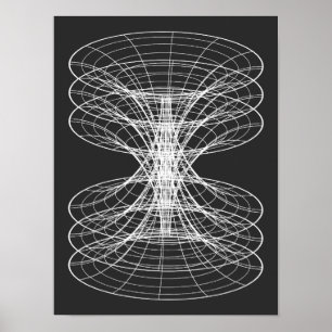 Póster Constelación de estructura de alambre de vórtice