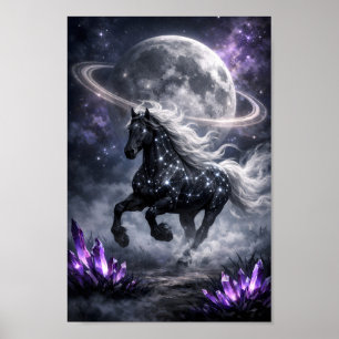 Póster Constelación de la Luna del Anillo de Cristal del