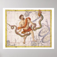 Constelación de Ophicus y Serpens, placa 22 para