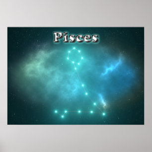 Póster Constelación de Pisces