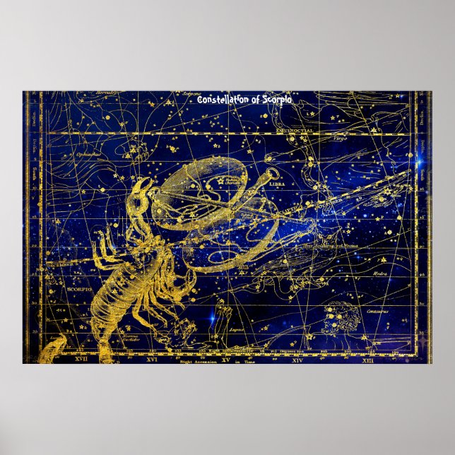 Póster Constelación de Scorpio (Frente)