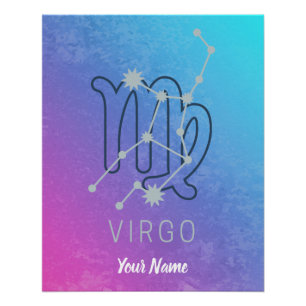 Póster Constelación del Horóscopo de Signo Zodiaco Virgo