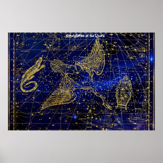 Póster Constelación del Lagarto (Frente)