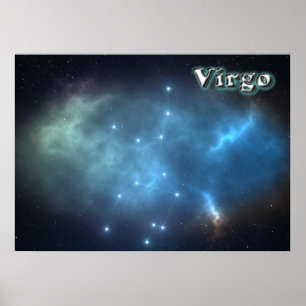 Póster Constelación del virgo