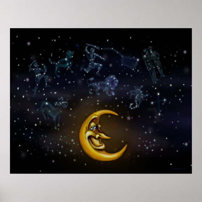 Póster Constelaciones de la Luna (Frente)