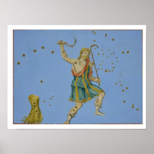 Póster Constellation of Bootes, from 'Uranometria' by Joh
