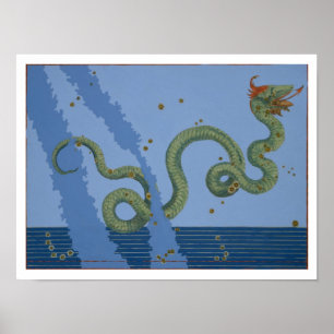 Póster Constellation of Serpens Caput and Serpens Cauda,