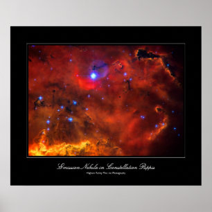 Póster Constellation Puppis Nebula, Hubble space picture