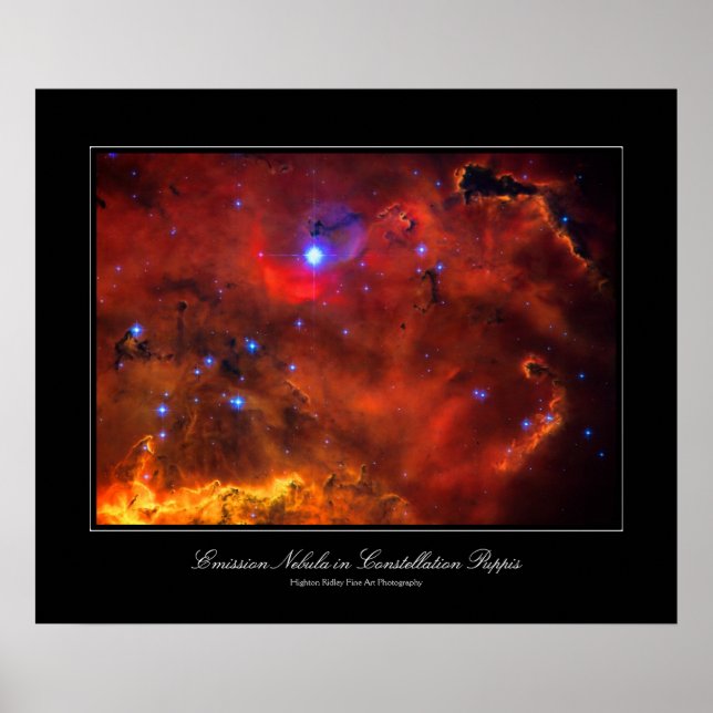 Póster Constellation Puppis Nebula, Hubble space picture (Frente)