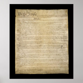 Póster Constitución de los Estados Unidos