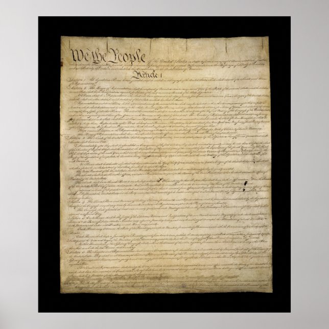 Póster Constitución de los Estados Unidos (Frente)