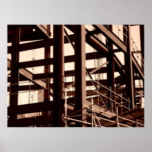 Póster Construcción de bastidor de acero
