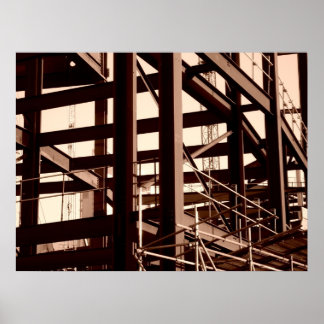 Póster Construcción de bastidor de acero