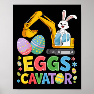 Póster Construcción de caza de huevos de pascua para niño