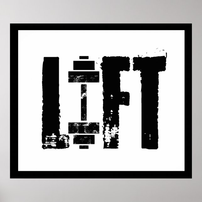 Póster CONSTRUCCIÓN DE CUERPO DE Halterofilia LIFT GYM (Frente)