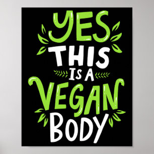 Póster Construcción de cuerpos naturales Vegan Fitness