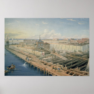 Póster Construcción de muelles