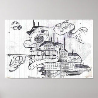 Póster Construcción de peces de guerra