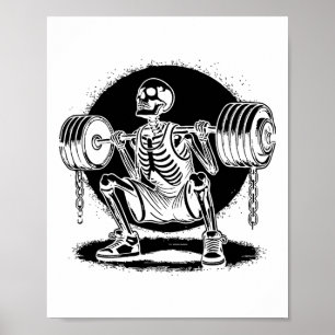 Póster Construcción de un cuerpo de elevación de pesas en