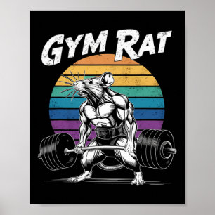Póster Construcción de un cuerpo de halterofilia muscular