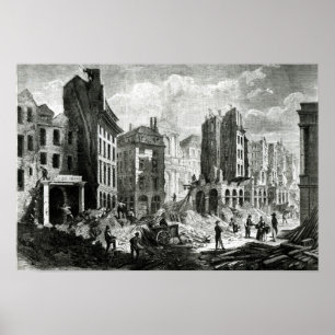 Póster Construcción del Boulevard de Sebastopol