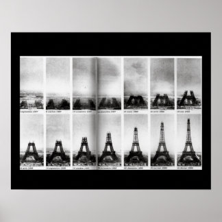 Póster Construcción del Poster de la Torre Eiffel