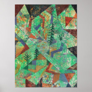 Póster Construcción forestal por Paul Klee