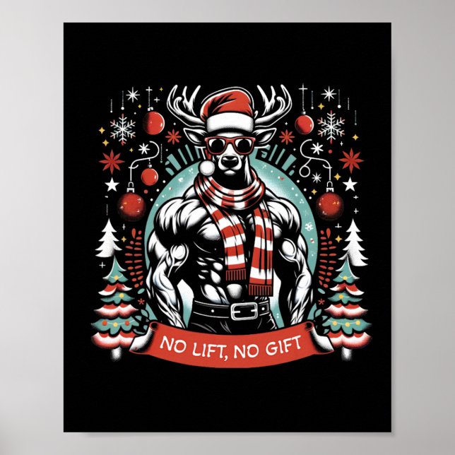 Póster Construcción Graciosa De Cuerpo Para Navidades Fie (Frente)