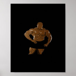Póster Constructor De Cuerpo En Dosis - Fuerza Y Pión Par