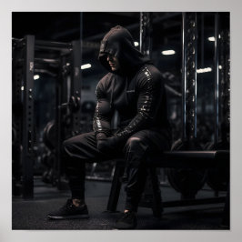 Póster Constructor de cuerpos centrado en el siguiente el