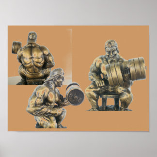 Póster Constructor de cuerpos de elevación de pesas