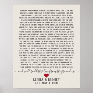 Póster Construir este amor desde el boda de fondo anniver