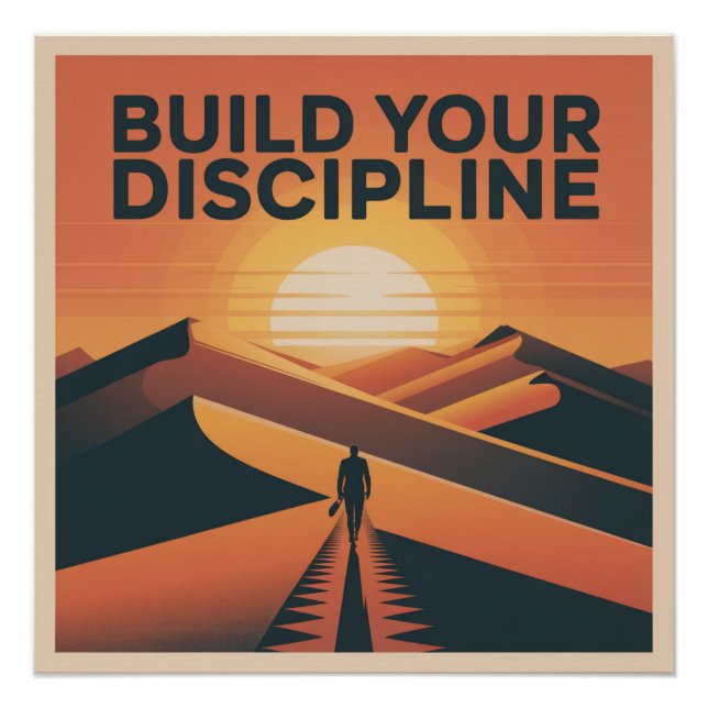 Póster Construye Tu Disciplina (Anverso)