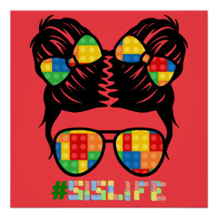 Póster Construyendo camiseta de ladrillo   Leopard Print 